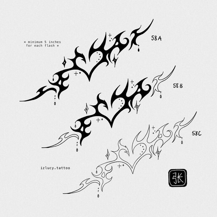 58A/58C ( min. 5 inches )